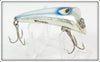 Vintage Heddon Nickel Plate Blue Shiner Hedd Plug 8800 NPB