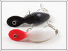 Heddon Black Shore & Red Head White Tadpolly Spook Pair