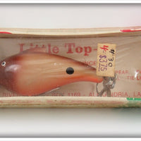 Vintage Red River Lures Bone & Brown Little Top R Lure In Box