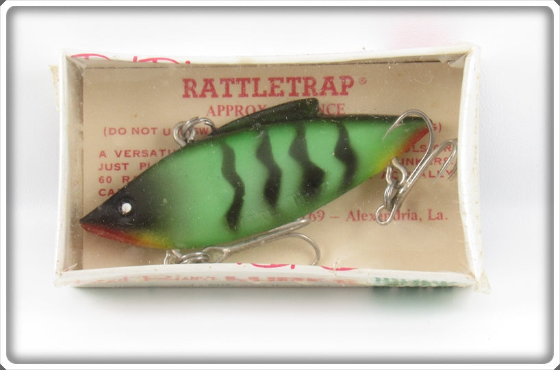 Vintage Red River Lures Green Crawdad Rattletrap Lure In Box For Sale