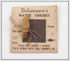 Vintage Fly Fish Kit Co Schumann's Water Cricket Lure On Card
