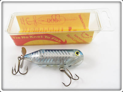 Quick Hitch Blue Back Silver Ribs Torpedo Type Lure In Box