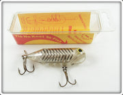 Vintage Quick Hitch Clear Black Ribs Torpedo Type Lure In Box