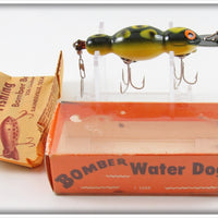 Vintage Bomber Frog Spot Water Dog Lure In Box