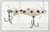 Vintage Heddon White Black Spots Tiny Spook Lure 310 WBS