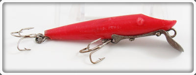 Vintage Shore's Solid Red River Shiner Lure