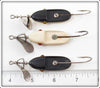 Al Foss White and Black & White Oriental Wiggler No. 3 Lot Of Three