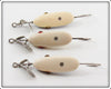 Al Foss White and Black & White Oriental Wiggler No. 3 Lot Of Three