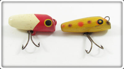 South Bend Red Arrowead & Yellow Spotted Fly Oreno Pair