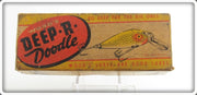 Vintage Wood's Mfg Co Frog Deep R Doodle Empty Lure Box