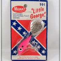 Mann's Bait Co Fluorescent Red Little George Lure On Card