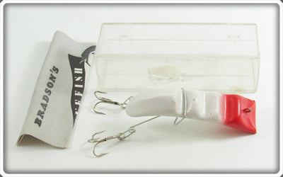 Vintage Bradson's Red & White Wave Fish Lure In Box