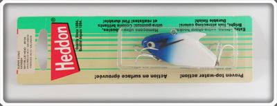 Vintage Heddon White Blue Head Super Sonic Lure On Card