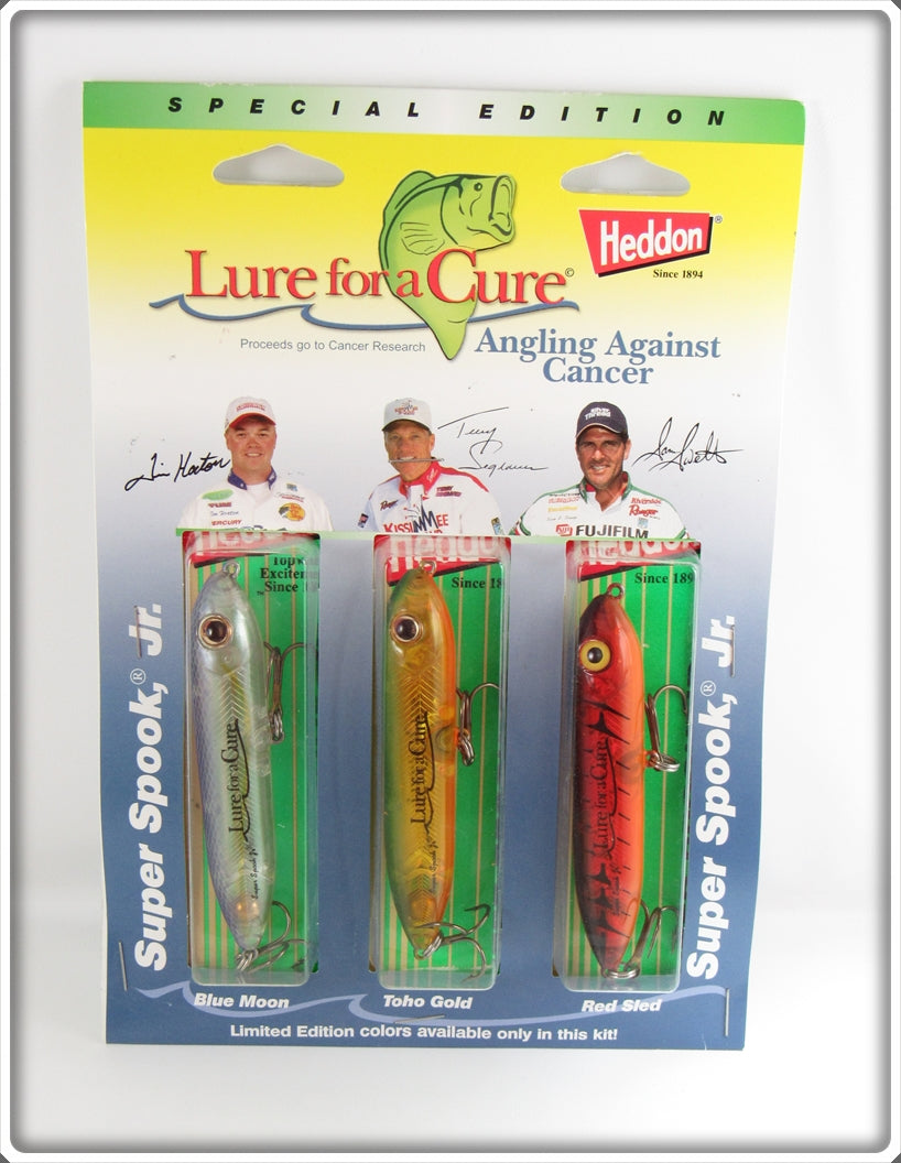 Heddon Lure For The Cure Super Spook Jr Set On Card