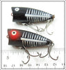Heddon Black Shore Chugger Jr Pair 9520 XBW