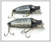 Vintage Heddon Black Shore River Runt Lure Pair