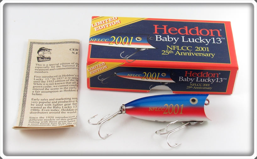 Heddon NFLCC 2001 Limited Edition Red, White & Blue Baby Lucky 13