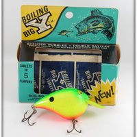 Vintage Young Lures Inc Chartruese Boiling Big Y Lure In Box