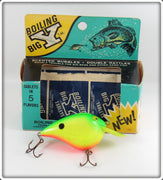 Vintage Young Lures Inc Chartruese Boiling Big Y Lure In Box