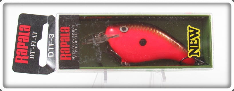 Rapala Red Crawdad DT Flat DTF-3 Lure In Box 