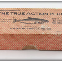 Hanson Fish Lure Co White Shinner True Action Salmon Plug Empty Box
