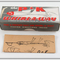 Vintage P & K Black And White Whirl Away Empty Box & Paper