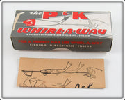 Vintage P & K Black And White Whirl Away Empty Box & Paper