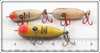 Heddon Fishable Tiny Torpedo & Baby Torpedo Lot Of Three