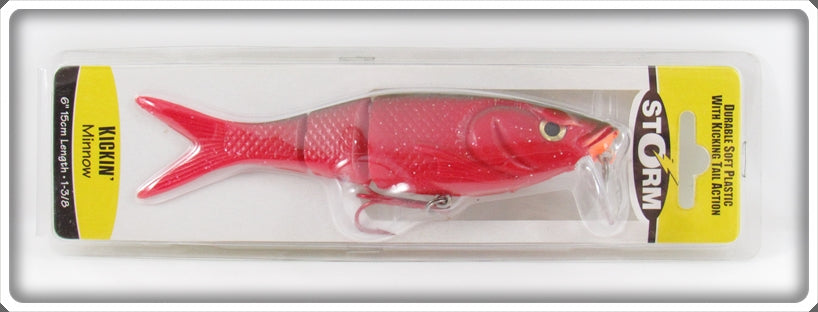 Storm Red & Black Kickin' Minnow Lure In Package