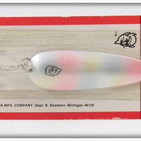 Vintage Eppinger Mfg Co Pearl Dardevle Spoon Lure On Card