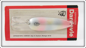 Vintage Eppinger Mfg Co Pearl Dardevle Spoon Lure On Card