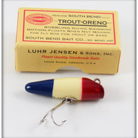 NFLCC Luhr Jensen South Bend Red, White & Blue Trout Oreno Lure In Box