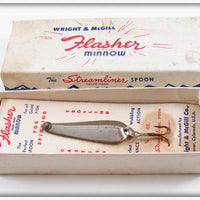 Vintage Wright & McGill Flasher Minnow Lure In Box