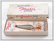 Vintage Wright & McGill Flasher Minnow Lure In Box