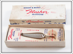 Vintage Wright & McGill Flasher Minnow Lure In Box