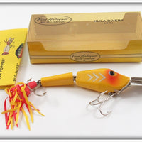 Vintage Fred Arbogast Yellow Shore Hula Diver Lure In Box