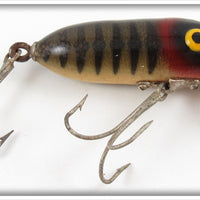 Vintage Rinehart Gold Scale Black Bar Jinx Lure