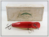 Vintage Helin Red & White M2 Flatfish Lure In LAS Box