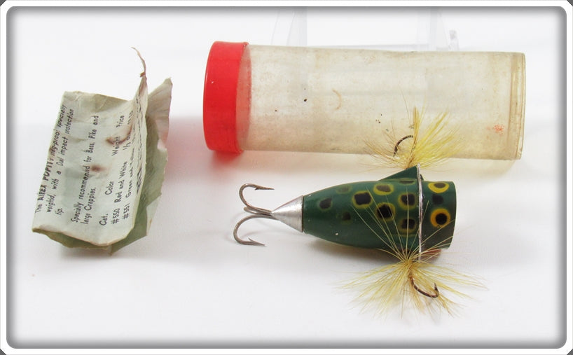 Vintage Airex Frog Spot Popit Lure In Tube