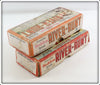 Heddon Strawberry & Unmarked River Runt Empty Box Pair