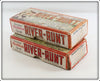 Heddon Strawberry & Unmarked River Runt Empty Box Pair