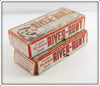 Heddon Strawberry & Unmarked River Runt Empty Box Pair