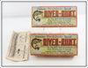 Vintage Heddon Shiner Scale & Red Head River Runt Empty Box Pair
