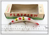 Vintage Helin Strawberry T50 5" Flatfish Lure In Box RA