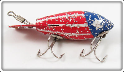 Fisherman Repainted Red, White & Blue Bomber Model 300 Lure