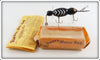 Vintage Bomber Black White Ribs Water Dog Lure In Box 1514