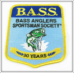 B.A.S.S. Bass Anglers Sportsman Society 30 Years Patch