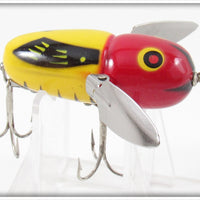 Vintage Heddon Yellow Red Head Crazy Crawler Spook Lure