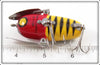 Heddon Yellow Red Head Crazy Crawler Spook