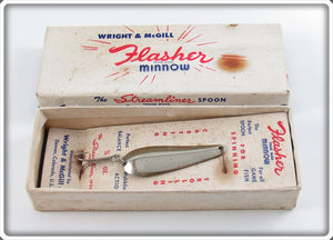 Vintage Wright & McGill Flasher Minnow Lure In Box 